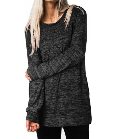 Womens Casual Sweatshirts Long Sleeve Shirts Oversized With Pocket Tunic Tops S-3XL 106-grey $15.64 Tops