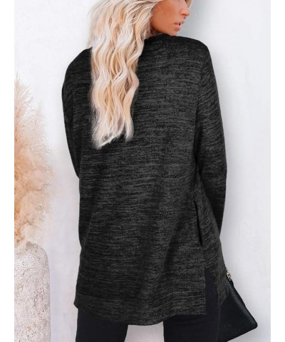 Womens Casual Sweatshirts Long Sleeve Shirts Oversized With Pocket Tunic Tops S-3XL 106-grey $15.64 Tops