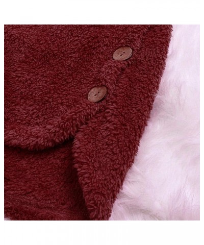 Fuzzy Fleece Jacket Women Button Up Sherpa Jackets Plus Size Long Sleeve Cardigan Sweater Open Front Chunky Coats Fleece Jack...