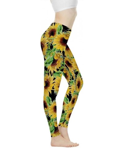 Womens Capri Legging Yoga Pants for Women Mesh Running Exercise Workout Leggings Yellow $10.00 Leggings