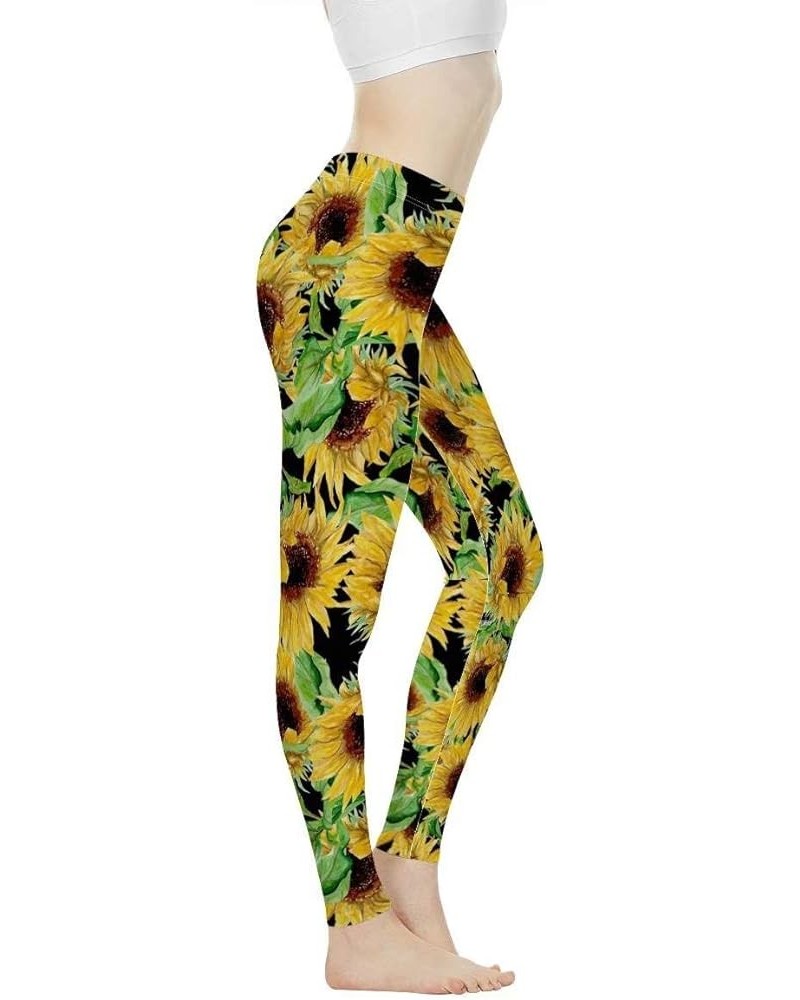 Womens Capri Legging Yoga Pants for Women Mesh Running Exercise Workout Leggings Yellow $10.00 Leggings