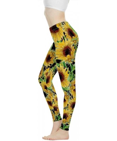 Womens Capri Legging Yoga Pants for Women Mesh Running Exercise Workout Leggings Yellow $10.00 Leggings