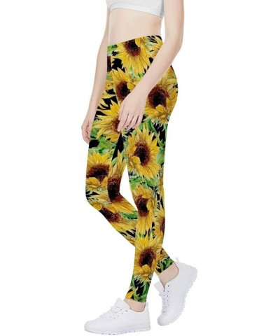 Womens Capri Legging Yoga Pants for Women Mesh Running Exercise Workout Leggings Yellow $10.00 Leggings