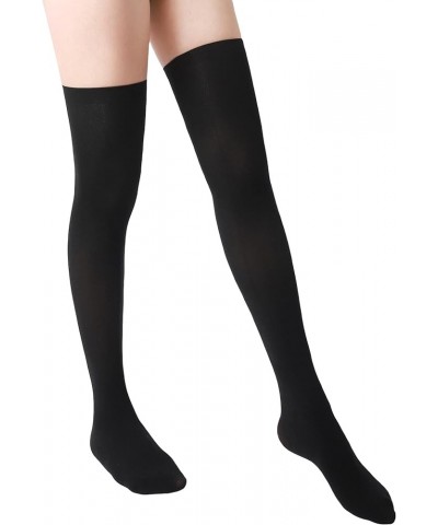 Women's Fishnet Stockings Patterned Floral Tights Thigh High Pantyhose Solid Dark Black $9.46 Socks