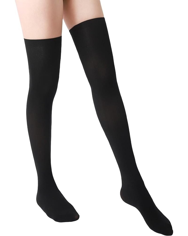 Women's Fishnet Stockings Patterned Floral Tights Thigh High Pantyhose Solid Dark Black $9.46 Socks