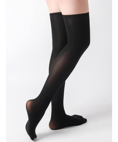 Women's Fishnet Stockings Patterned Floral Tights Thigh High Pantyhose Solid Dark Black $9.46 Socks