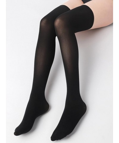 Women's Fishnet Stockings Patterned Floral Tights Thigh High Pantyhose Solid Dark Black $9.46 Socks