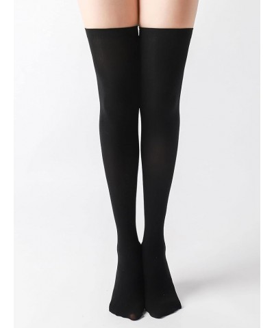 Women's Fishnet Stockings Patterned Floral Tights Thigh High Pantyhose Solid Dark Black $9.46 Socks