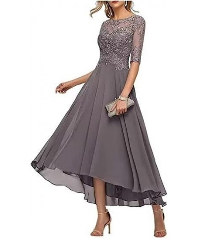 Lace Chiffon Tulle Mother Bride Dresses for Women Ruched Tea Length Wedding Guest Dress A Line Formal Evening Gown Lavender $...