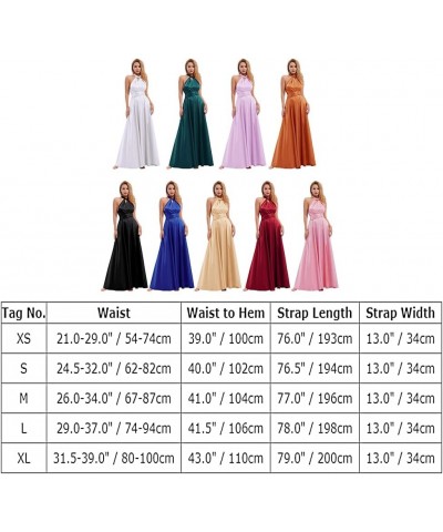 Women Satin Transformer Infinity Dress with Bandeau Convertible Bridesmaid Dress Split Long Formal Twist Wrap Multi-Way Dress...